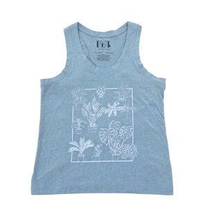 Isaac Morris Light Green Tank Top with Plant Design Size S
